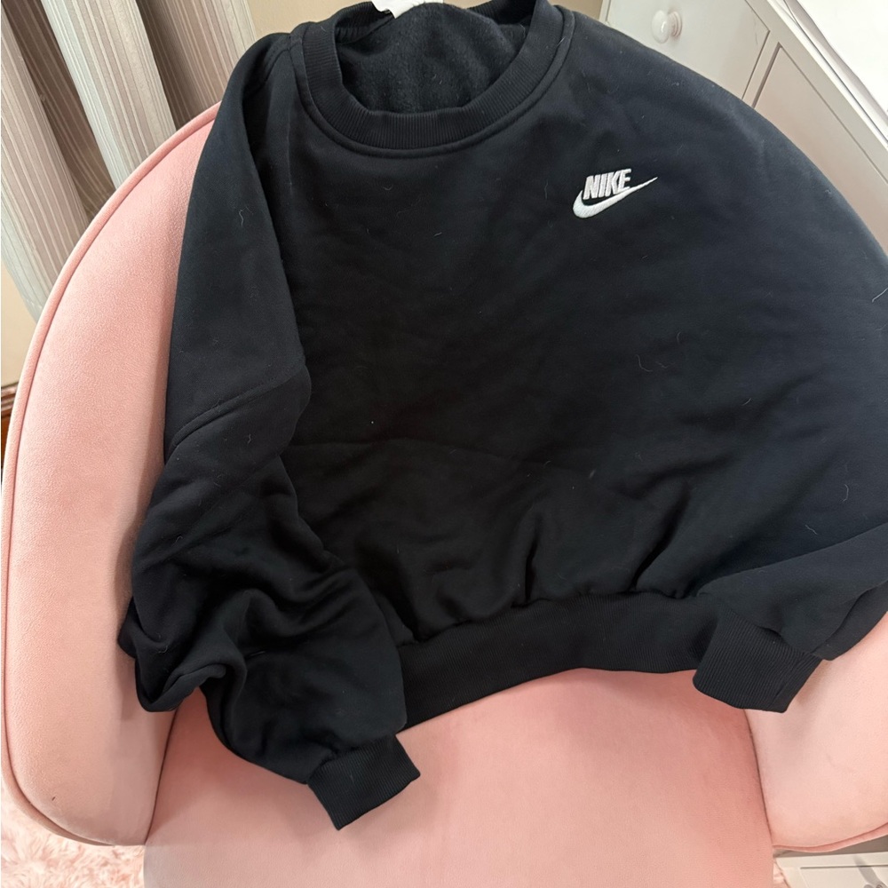 Nike Kids Black Crew Neck Sweatshirt